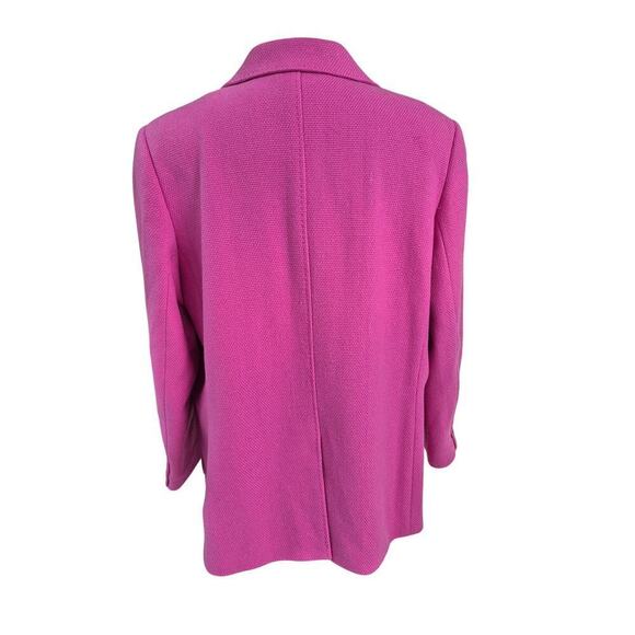 Lands End Pink Blazer Green Satin Lining Wool Blend Vented Plus SZ 18W NWOT - Picture 3 of 6